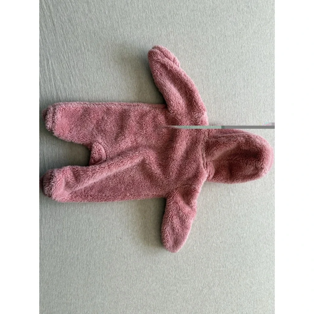 Carters Newborn Pink Teddy Bear One Piece Warm Suit